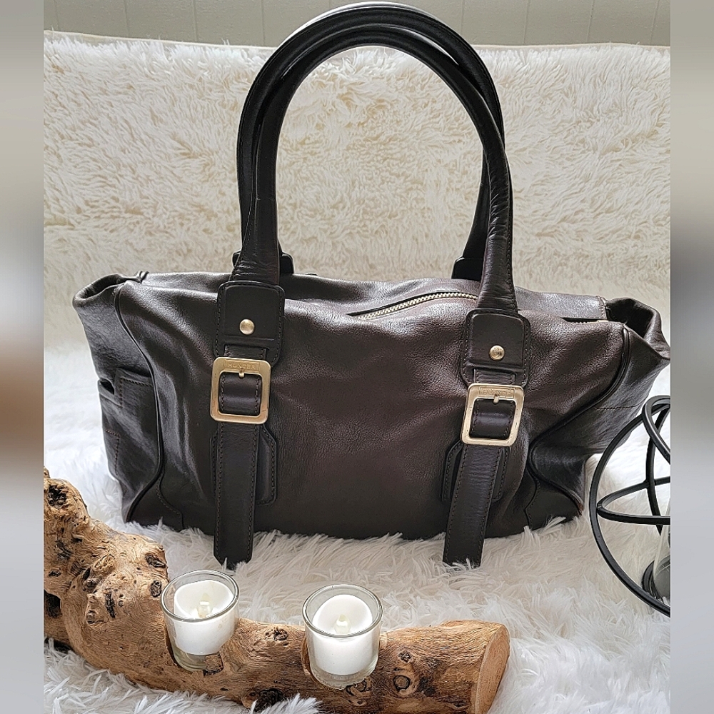 Vintage Brown Leather Hunter Shoulder Bag